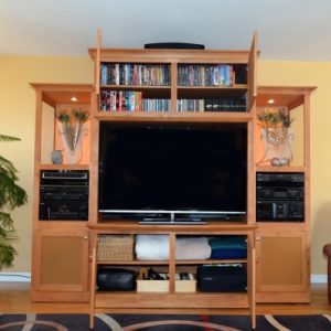 After Photo - Organized Home Entertainment Center by Simply Organized